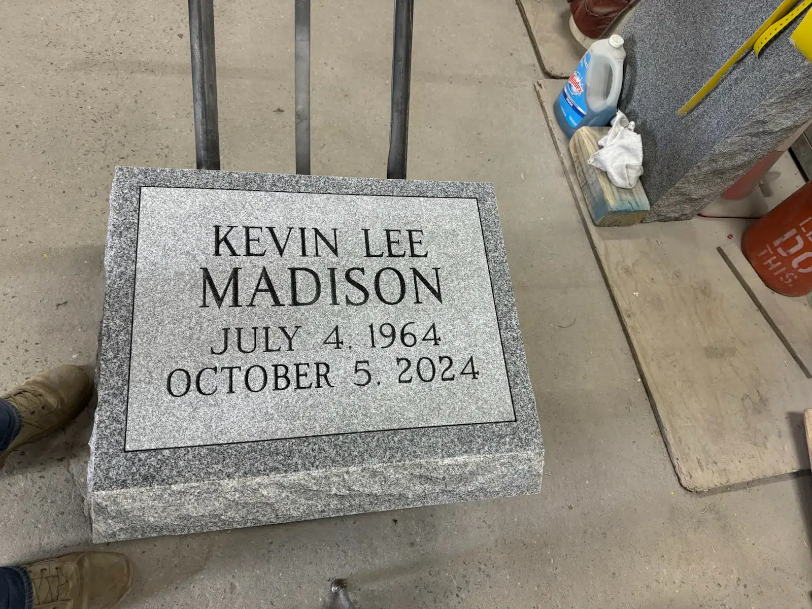 Granite Slant Headstone hand-carved by Slant Memorials in NJ — image 4
