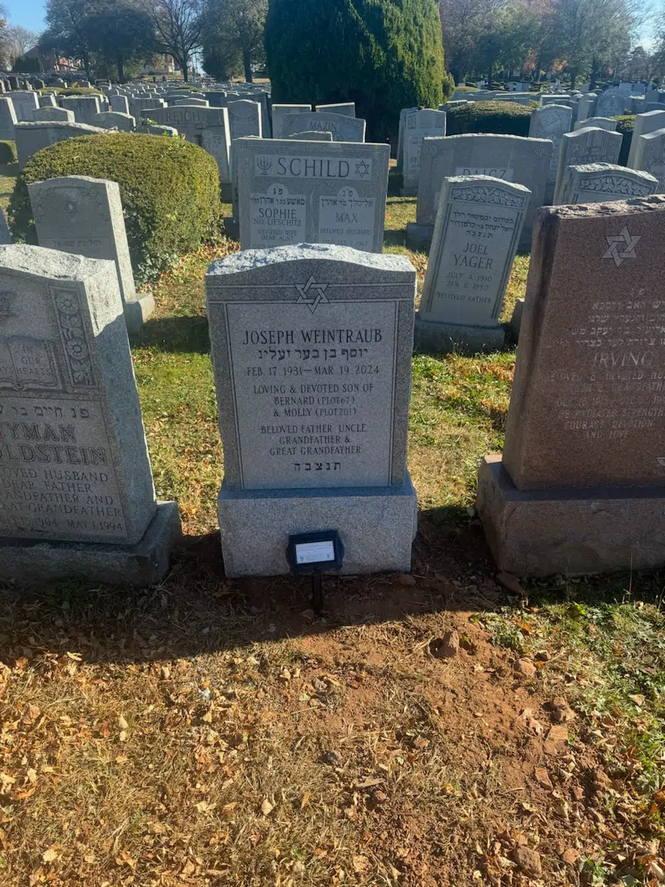 Granite Slant Headstone hand-carved by Slant Memorials in NJ — image 5