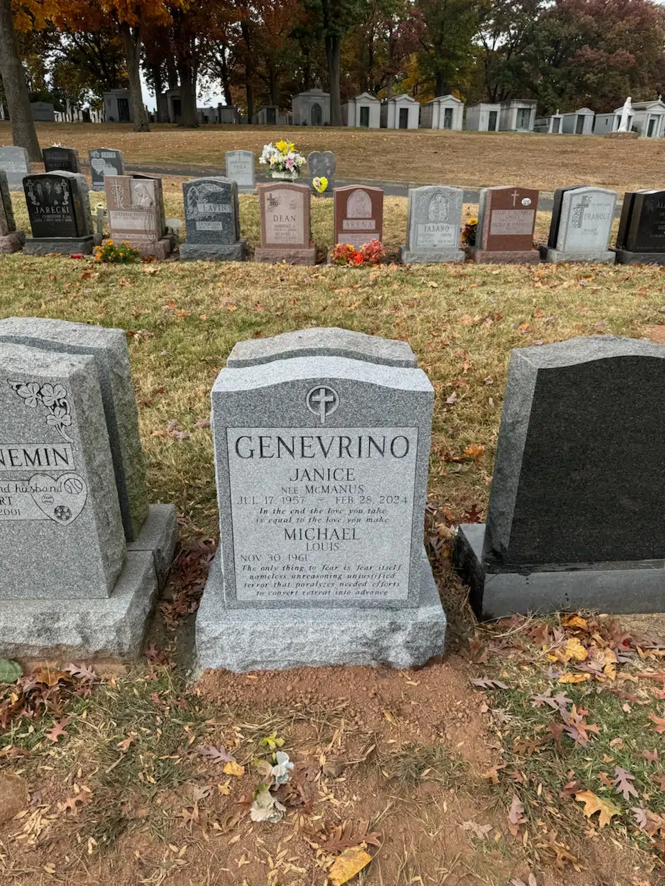 Granite Slant Headstone hand-carved by Slant Memorials in NJ — image 9