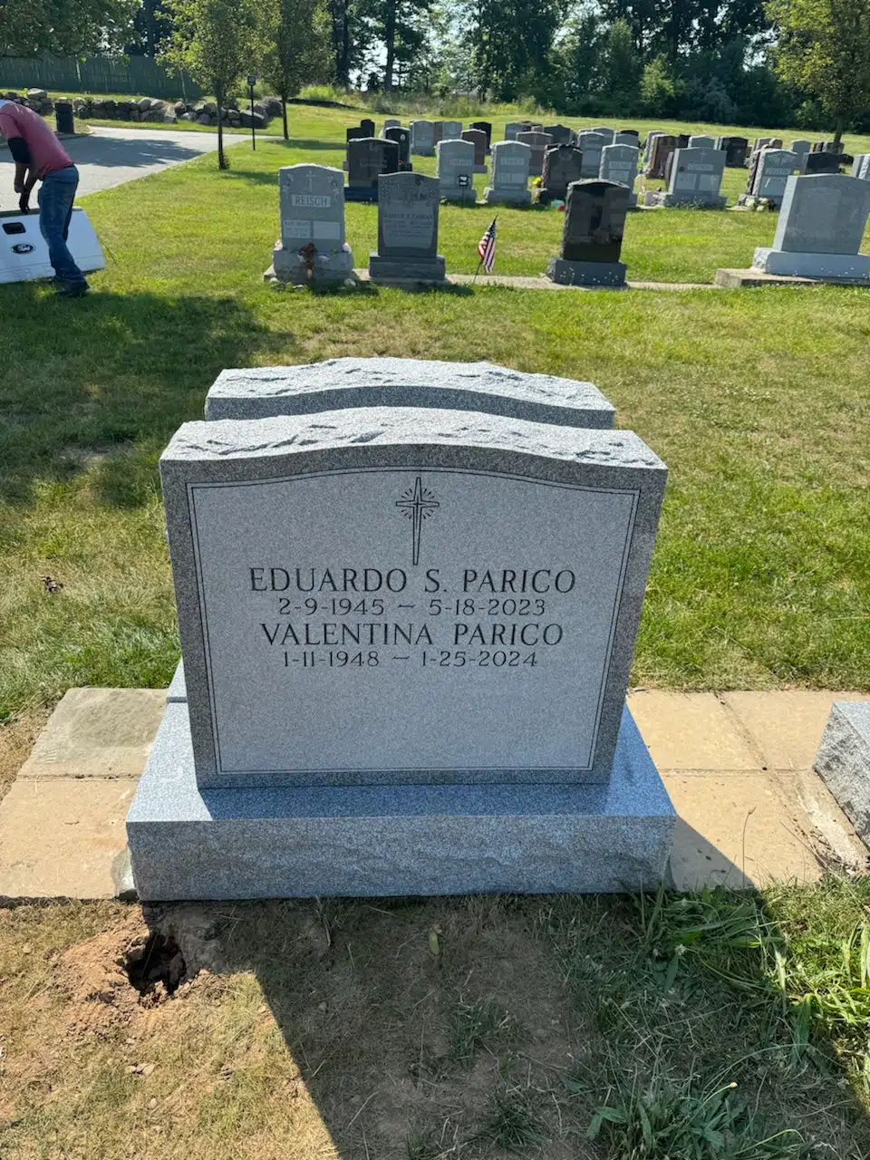 Granite Slant Headstone hand-carved by Slant Memorials in NJ — image 3